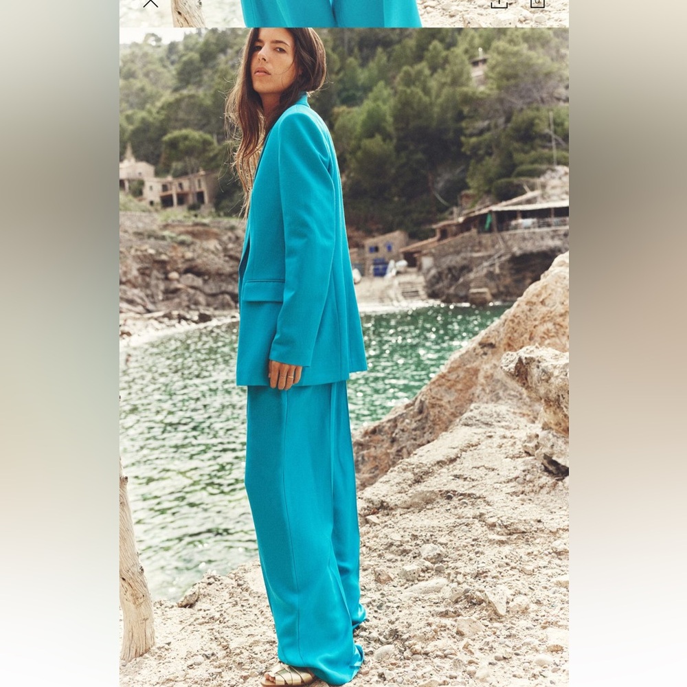 Zara electric blue menswear suit set
